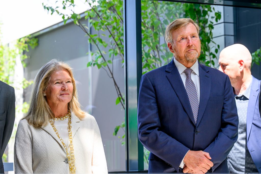 King Willem-Alexander and Charlene de Carvalho-Heineken during the opening of the Dr. H.P. Heineken Centre in Zoeterwoude.