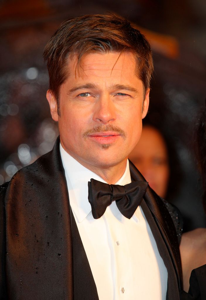 Brad Pitt: Pitt’s trimmed, refined mustache pairs well with his formal attire, adding an old-Hollywood charm to his look. It reflects his versatility, often seen as a blend of classic and contemporary styles.