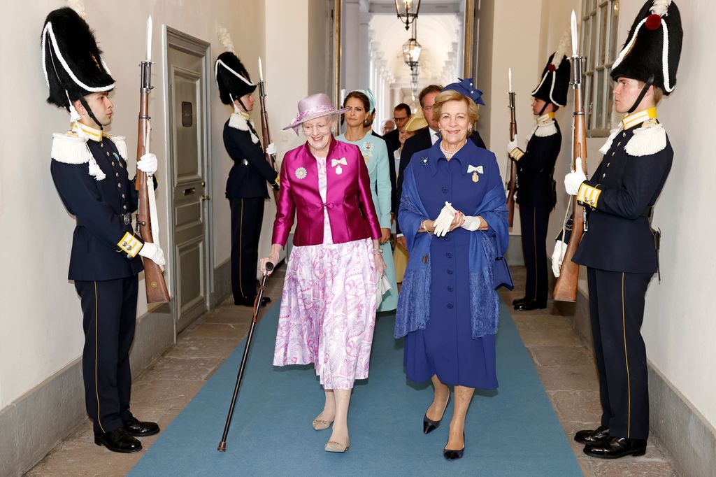 Queen Margrethe II of Denmark and Queen Anne-Marie of Greece 