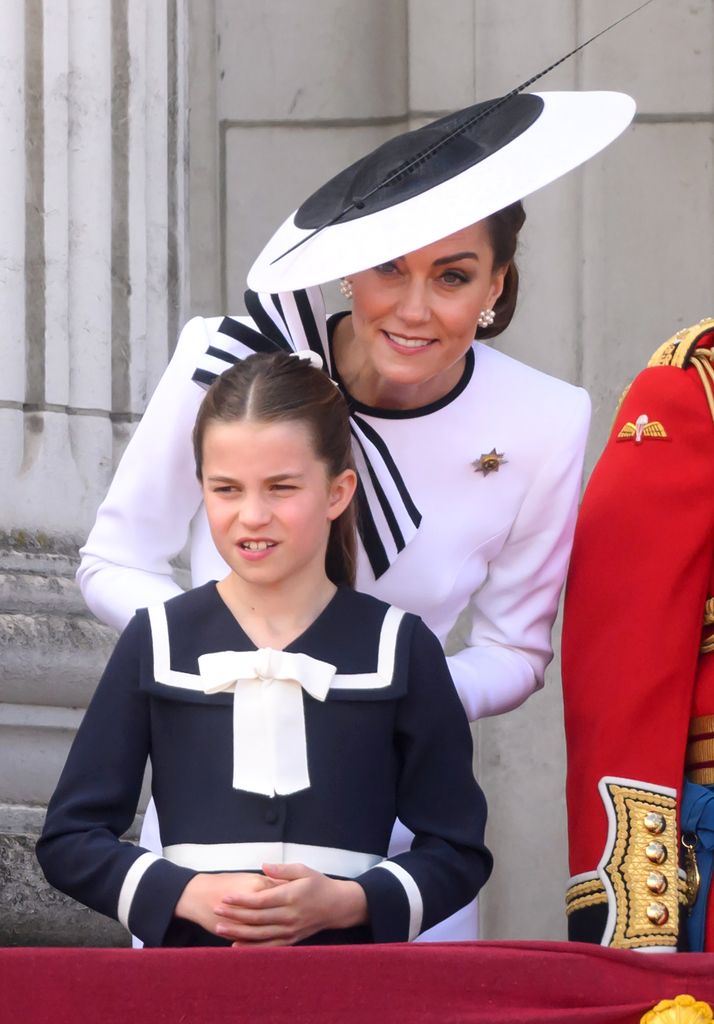 Princess Charlotte and Kate Middleton at Trooping the Colour 2024