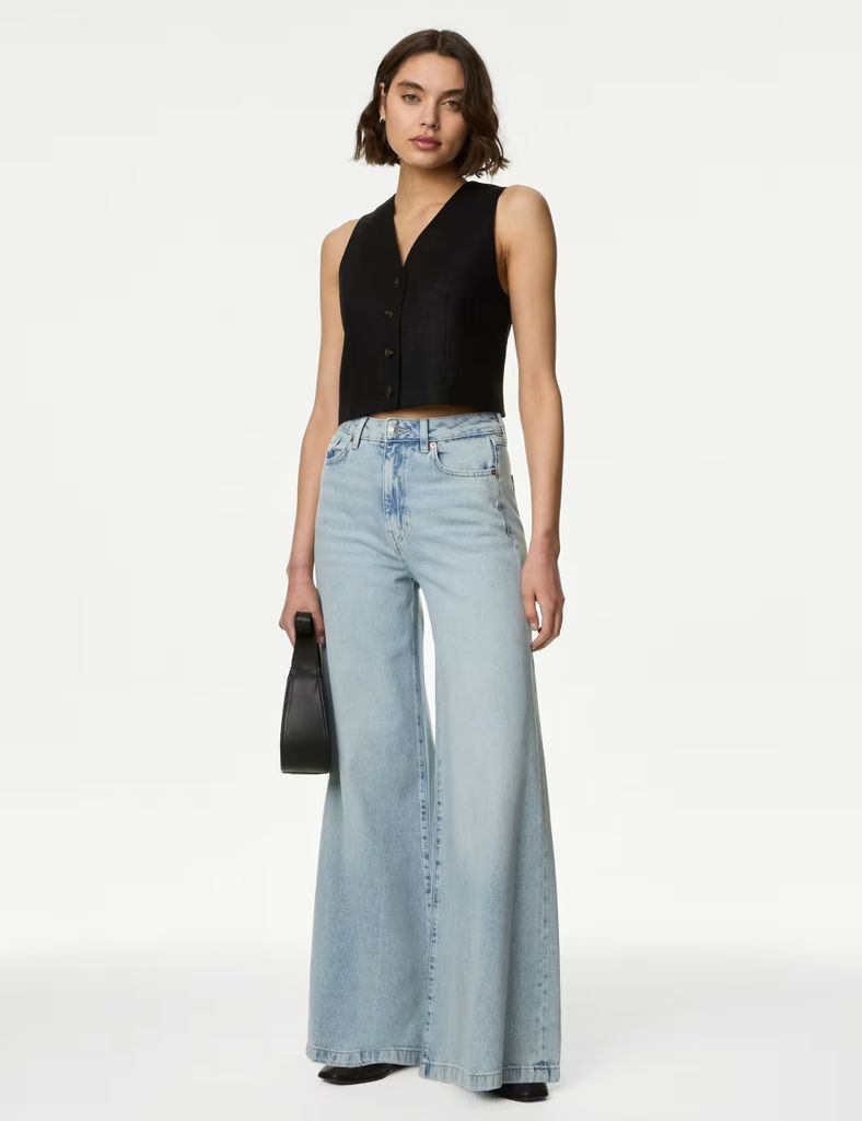 M&S Wide Palazzo Leg Jean