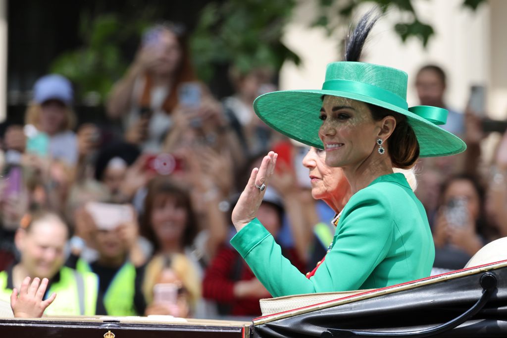 Princess Kate and Queen Camilla in a horse-drawn carriage