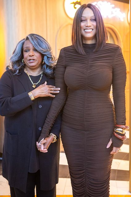 Tyra with her mom Carolyn 