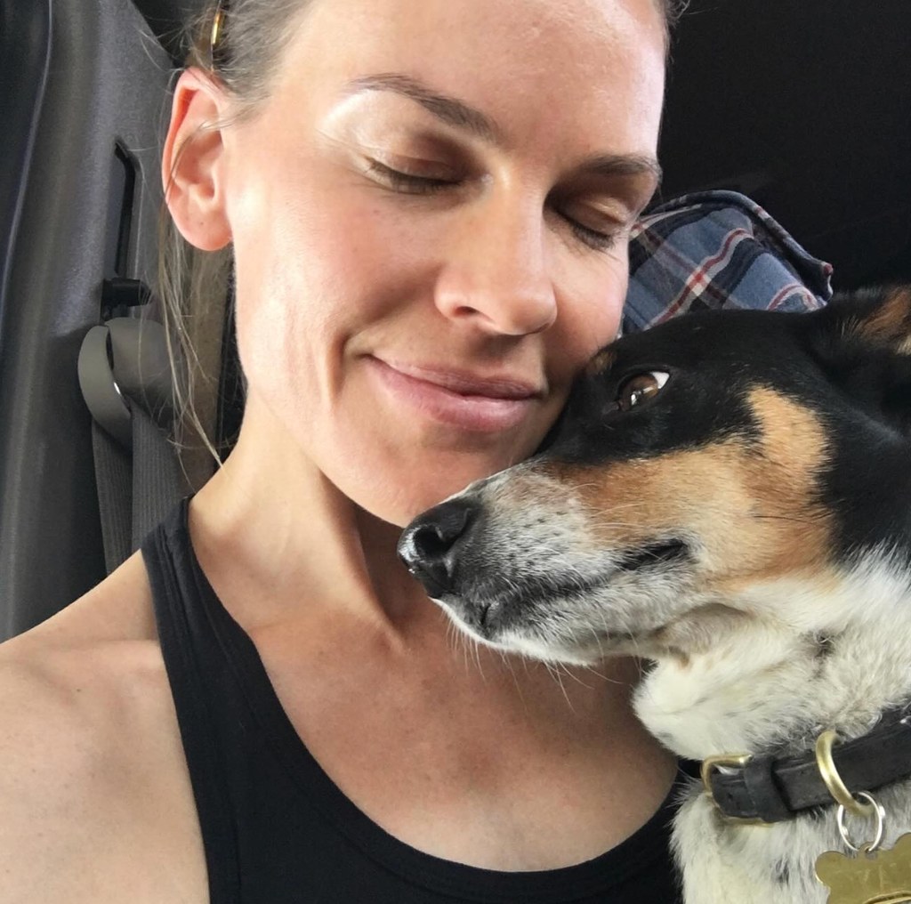 Hilary Swank and her beloved dog, Kai