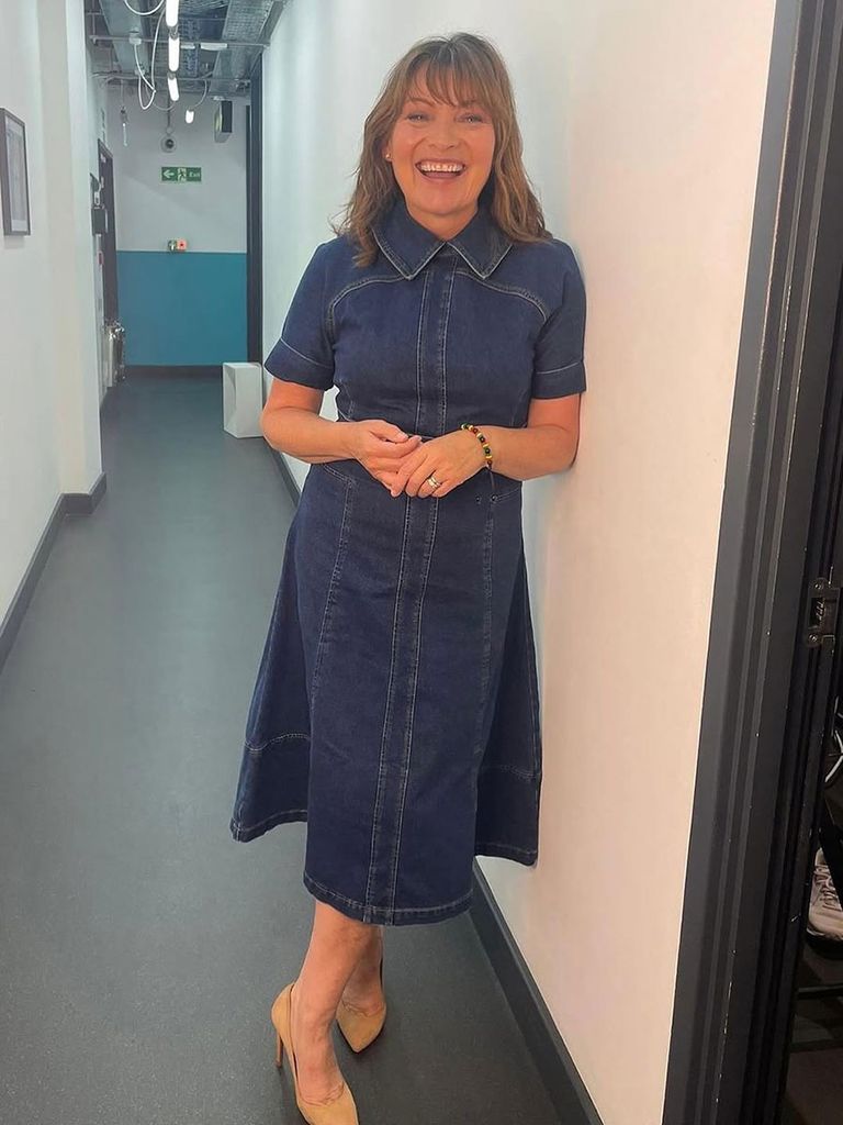 Lorraine Kelly wearing denim dress