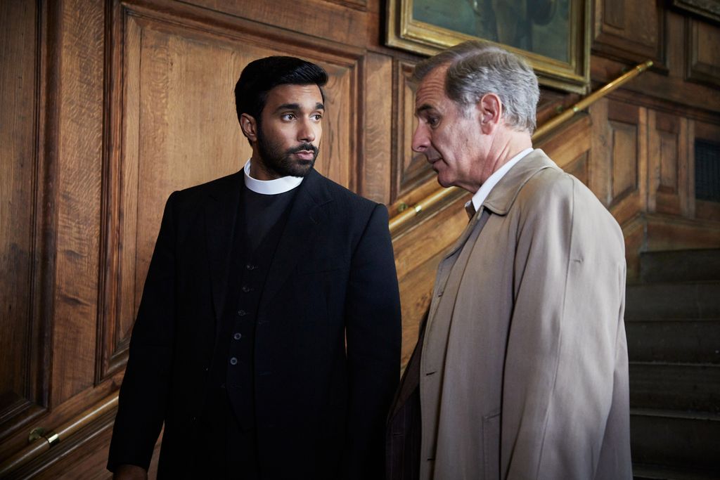 Alphy Kottaram (Rishi Nair), Geordie Keating (Robson Green) in Grantchester season 10