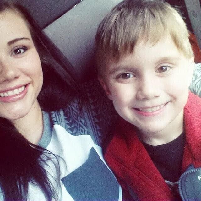 Weston smiling with his mother 