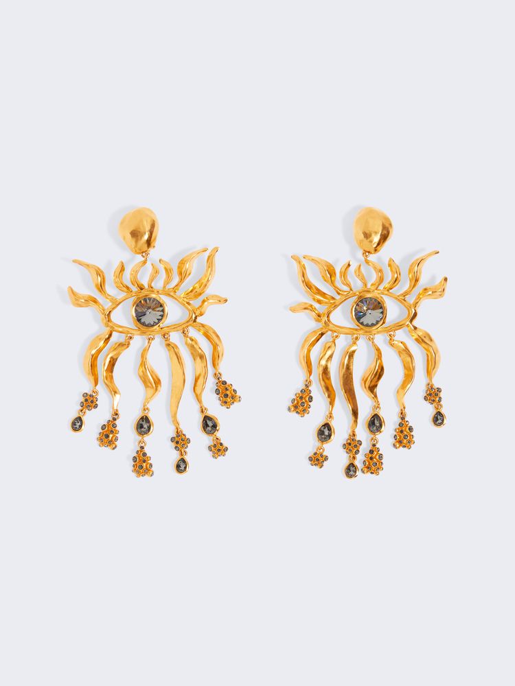 Rhinestone Eye Earrings