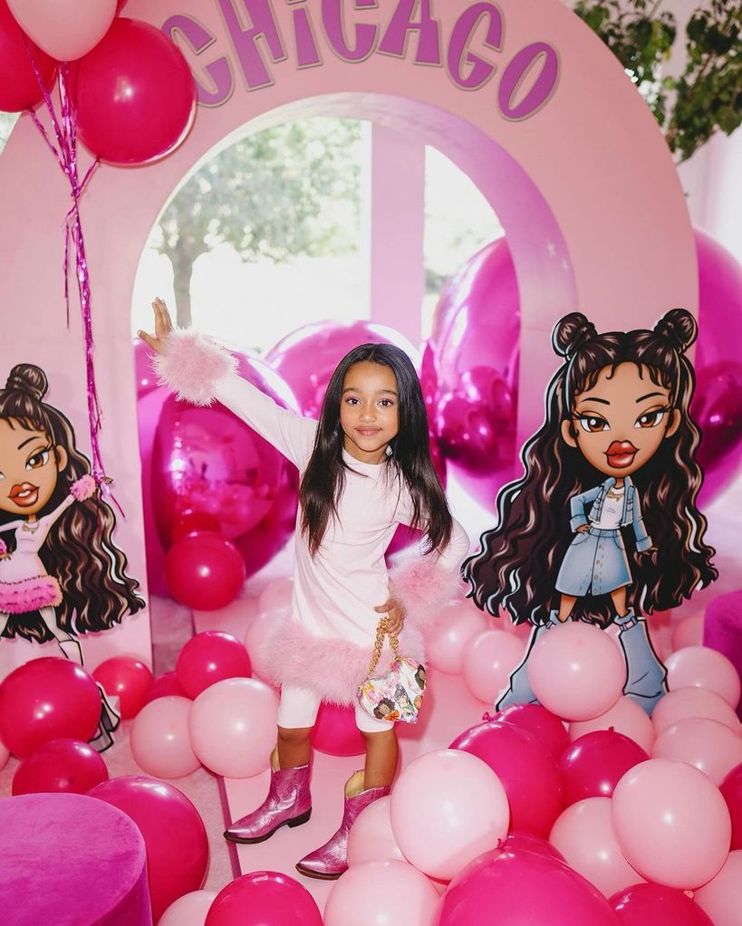  Chicago West poses amid her Bratz-themed 6th birthday party