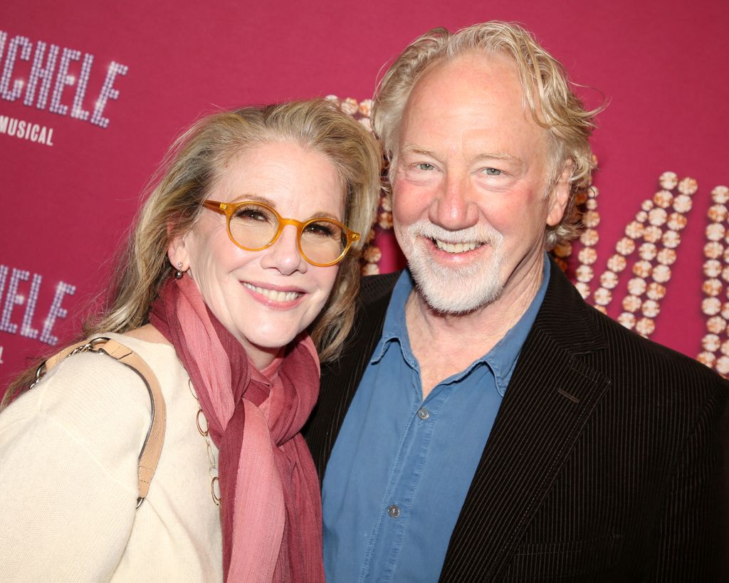 Melissa Gilbert and Timothy Busfield pose at the opening night of "Romy & Michele: The Musical" at Stage 42 on October 27, 2025