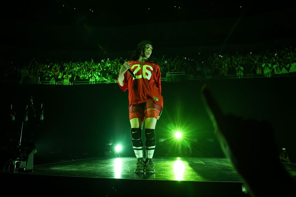 Billie Eilish performs onstage during Billie Eilish HIT ME HARD AND SOFT: THE TOUR Kick Off at Videotron Centre on September 29, 2024 in Quebec City, Quebec