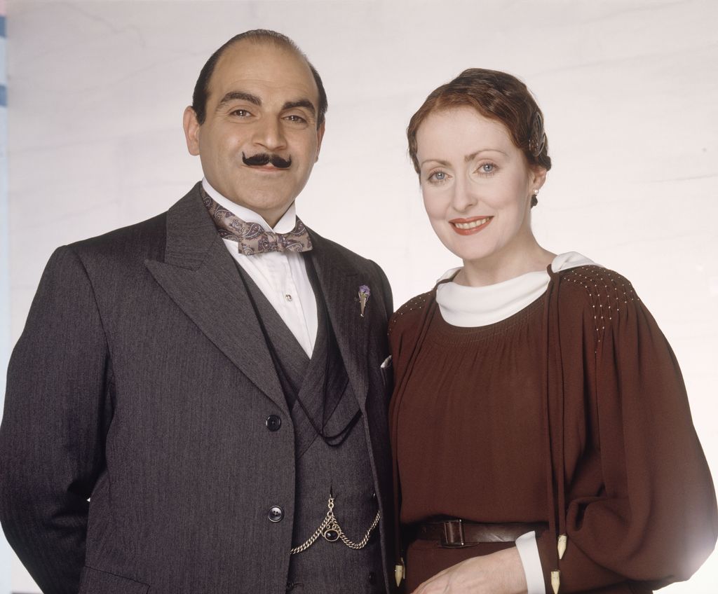 David Suchet and Pauline Moran in Poirot