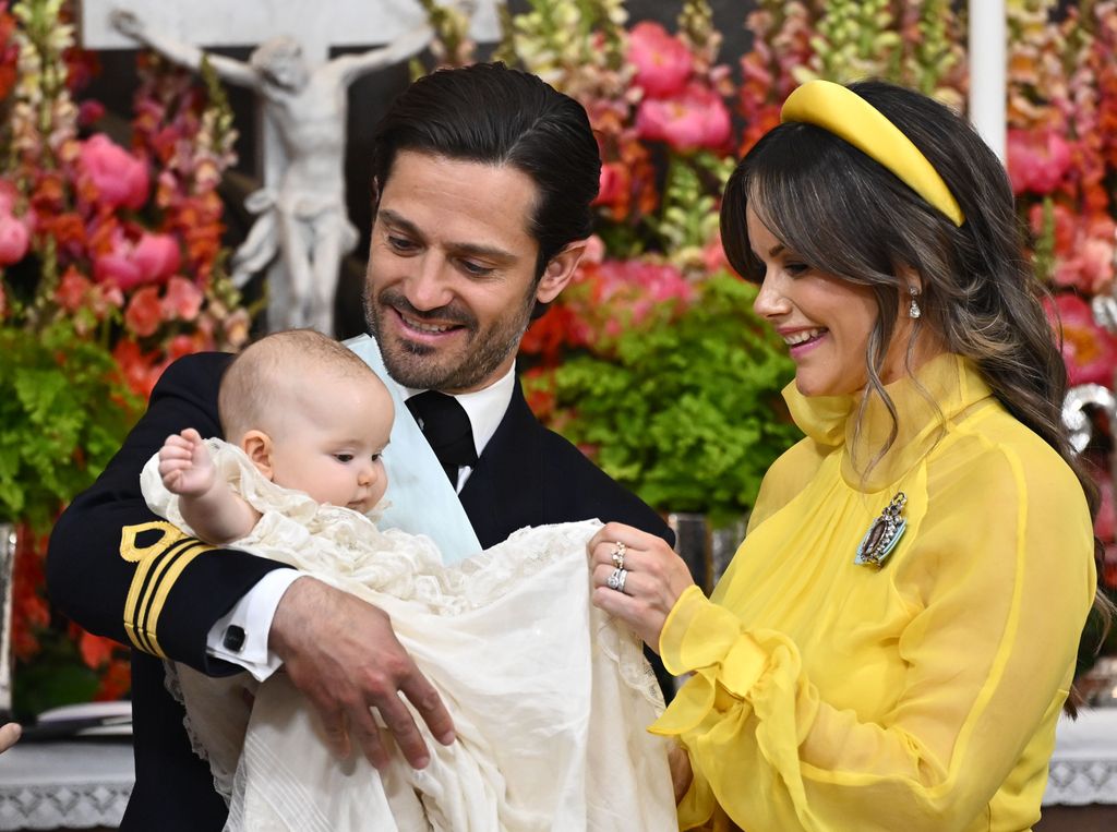 Prince Carl Philip with his daughter Princess Ines and Princess Sofia 