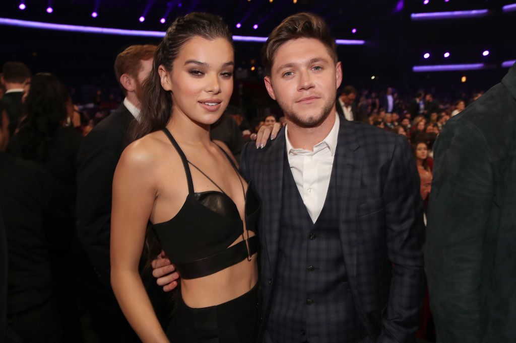 Hailee Steinfeld and Niall Horan during the 2017 American Music Awards at Microsoft Theater on November 19, 2017