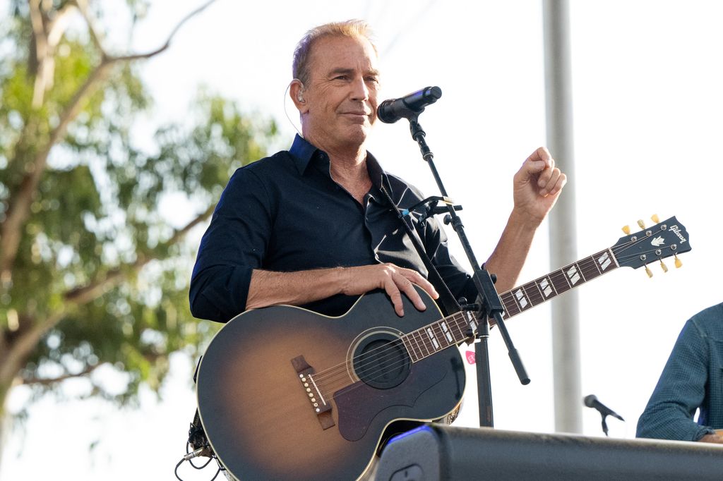 Kevin Costner performs onstage with his band Modern West during the One805 Live Fall Concert benefiting First Responders on September 20, 2024 in Carpinteria, California. (Photo by Scott Dudelson/Getty Images)