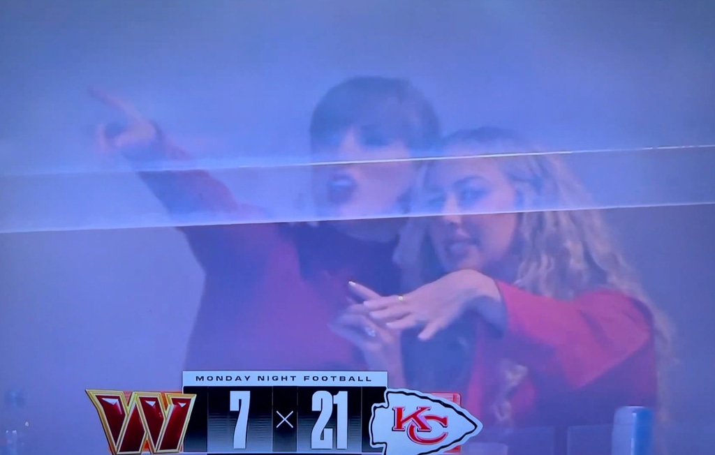 Taylor was spotted at Travis' Chiefs game at Arrowhead Stadium on Monday