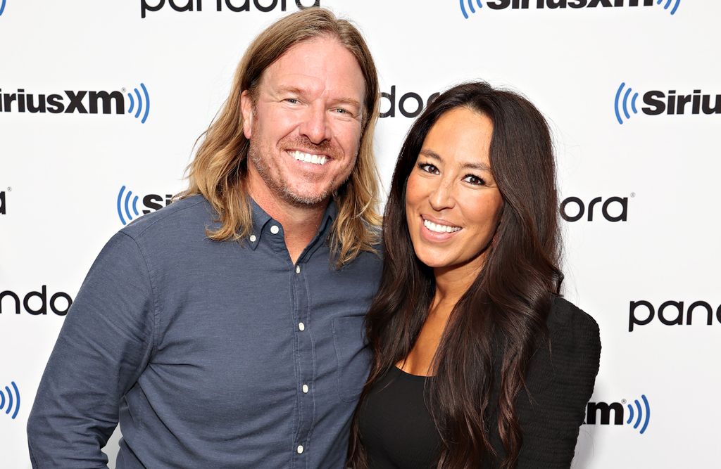 Chip Gaines and Joanna Gaines visit the SiriusXM Studios on July 14, 2021 in New York City