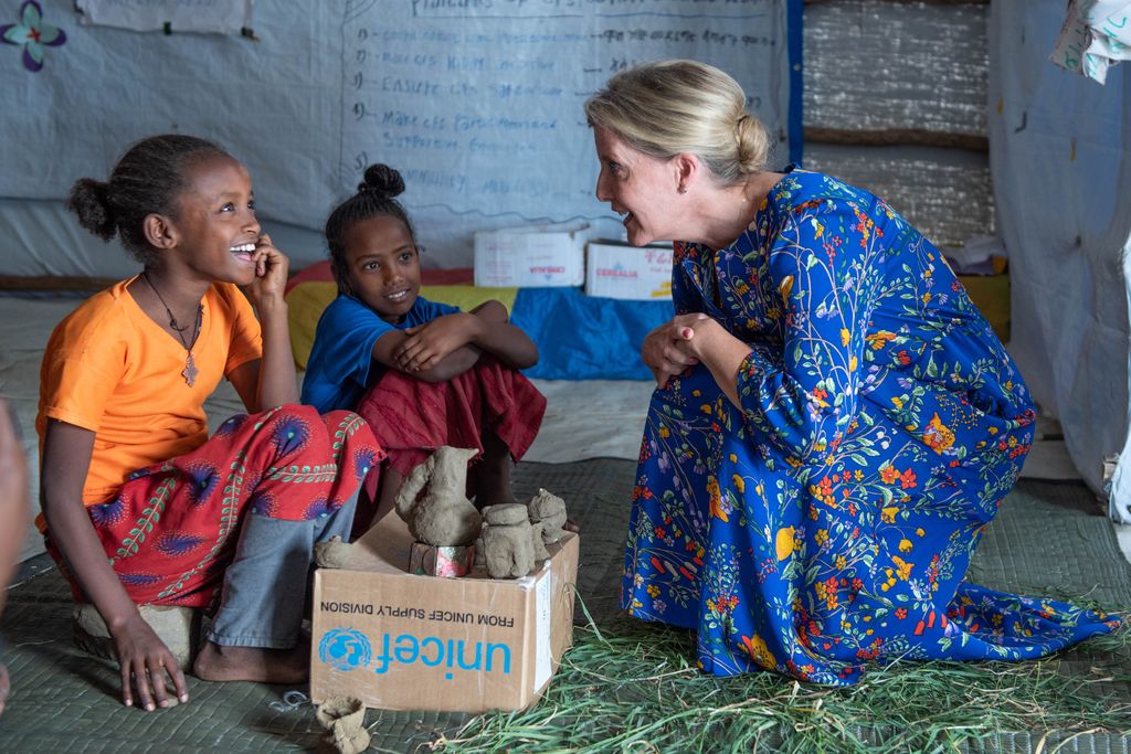 The Duchess of Edinburgh visits Sabacare IDP Camp in Ethiopia