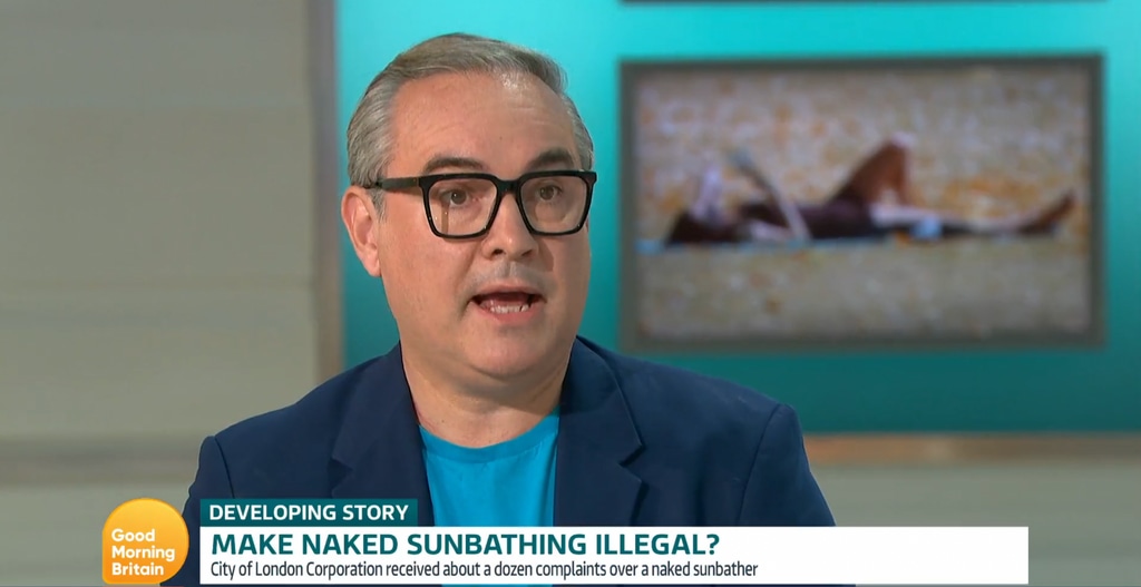 Nick Ede said that naked sunbathing in public is "selfish"