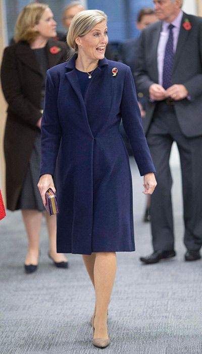 Sophie Wessex wears elegant navy coat for a service of Remembrance in ...
