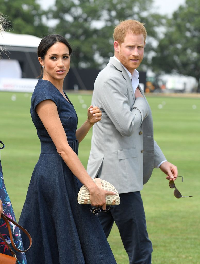 Prince Harry and Meghan Markle at the polo