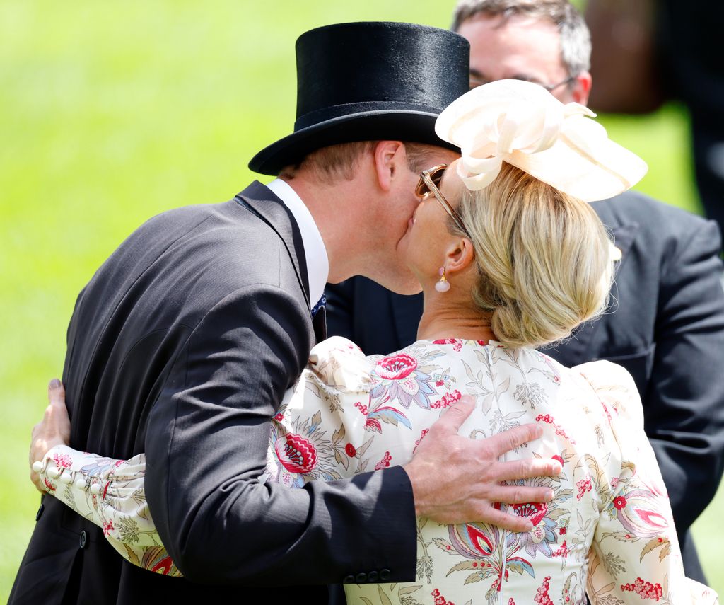 Prince William greets Zara Tindall as they attend day two of Royal Ascot 2024 