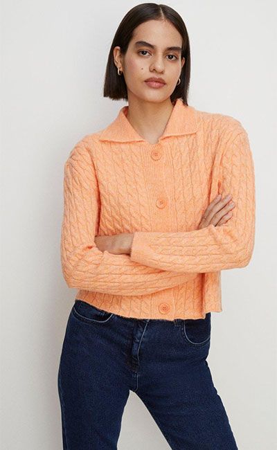 oasis peach cardi