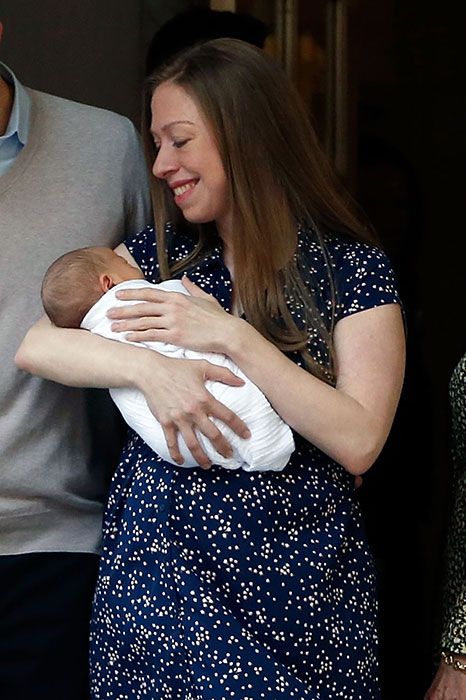 Chelsea Clinton leaves hospital with baby boy Aidan | HELLO!