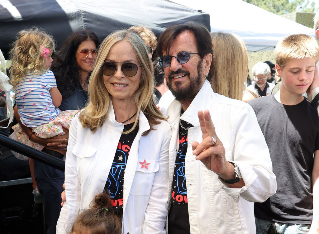 Barbara Bach and Ringo Starr attend Ringo's Peace & Love Birthday Celebration on July 07, 2025 in Beverly Hills, California