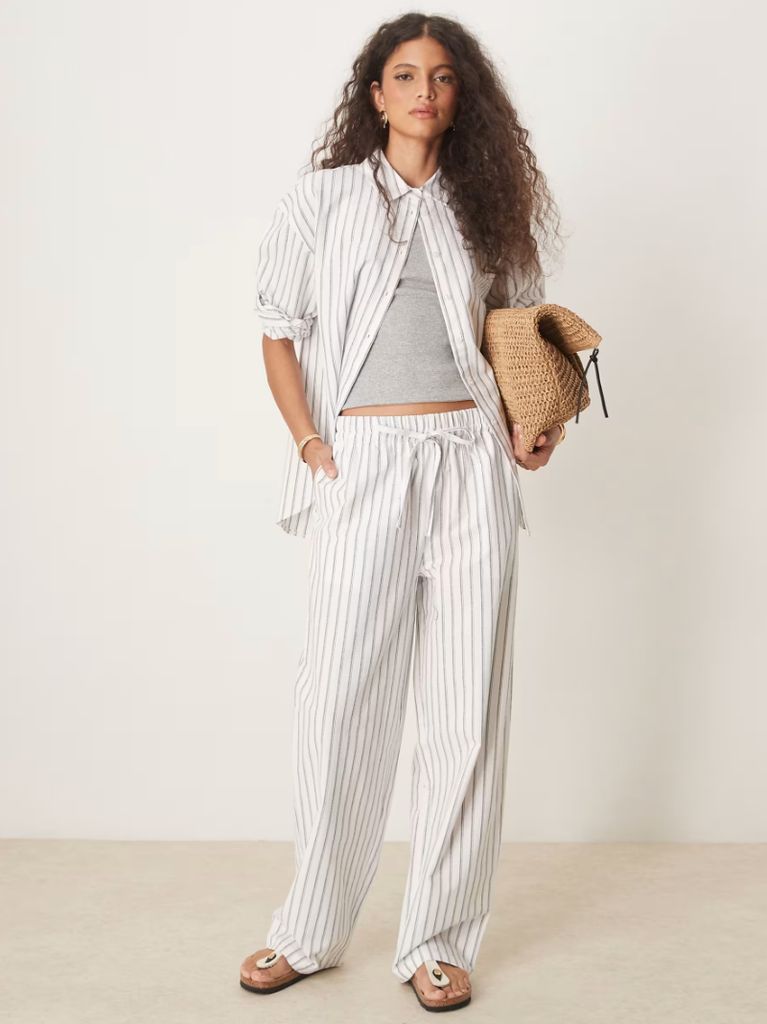 asos linen trousers