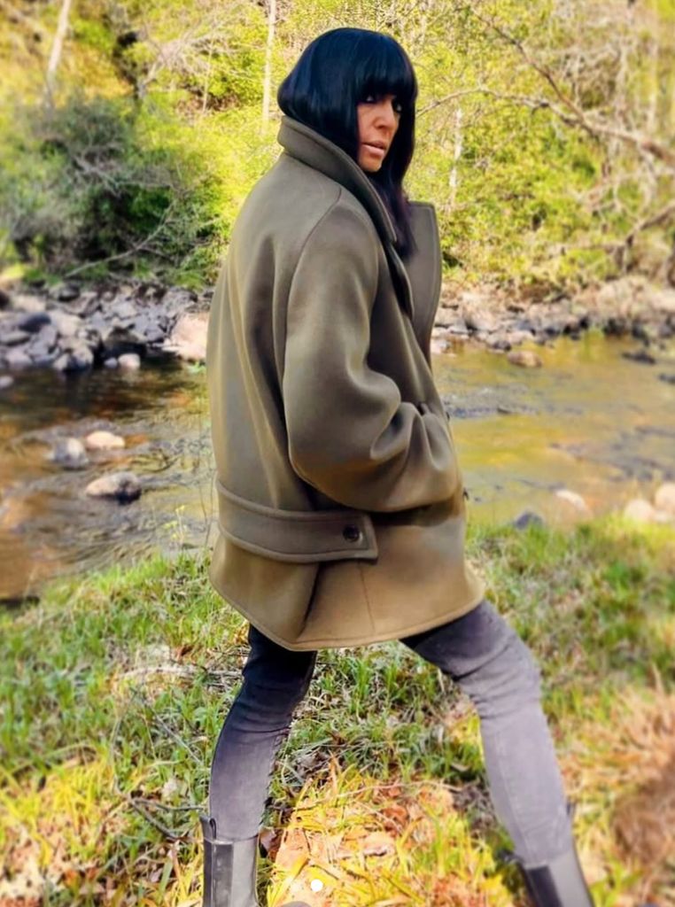 Claudia Winkleman green coat