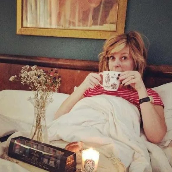 Kate Garraway in her bed at home