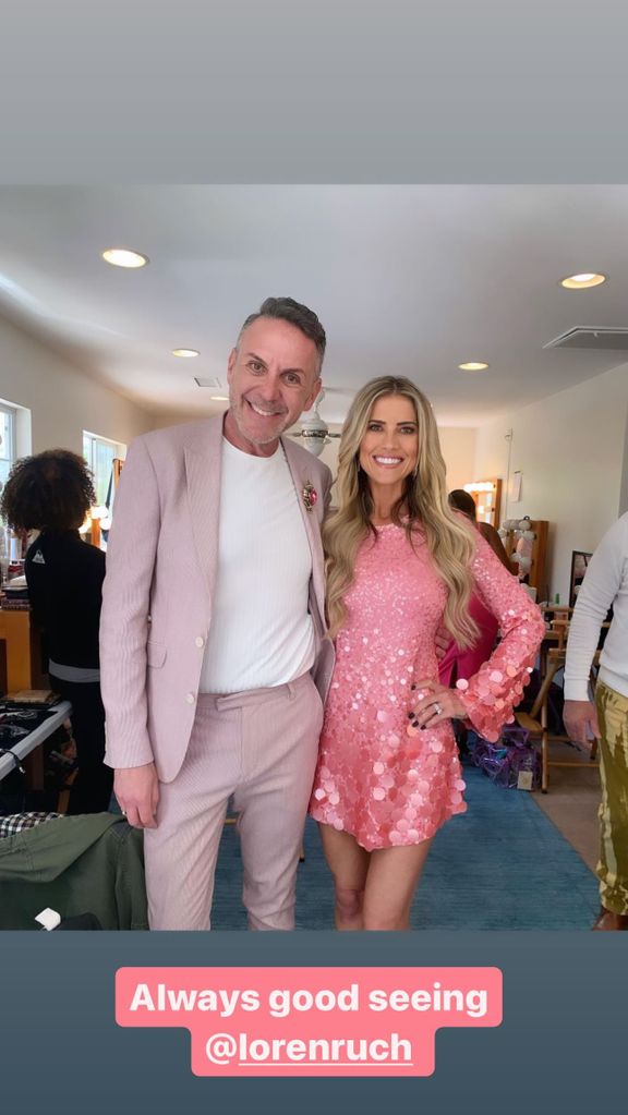 Flip or Flop's Christina Hall shows off toned legs in Barbie pink mini