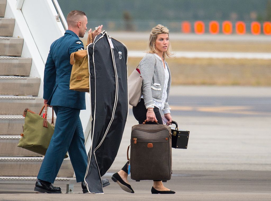 Princess Kate's PA and Stylist Natasha Archer arrives at Whitehorse Airport on September 27, 2016 in Whitehorse, Canada.