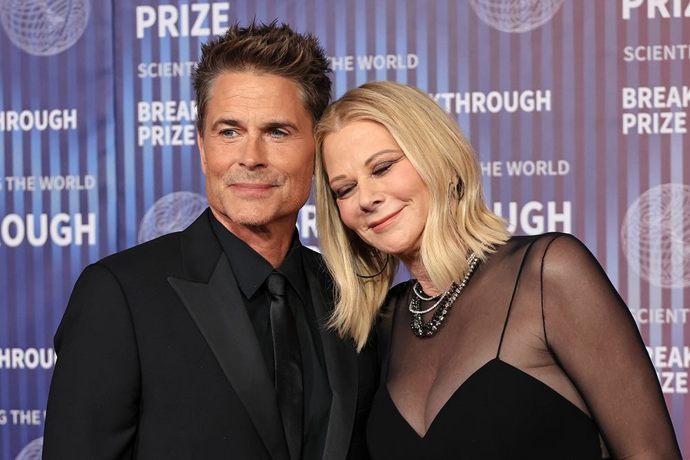 Rob Lowe and Sheryl Berkoff on the Breakthrough Prize red carpet