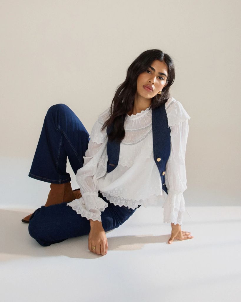 White Ruffle Blouse nobodys child