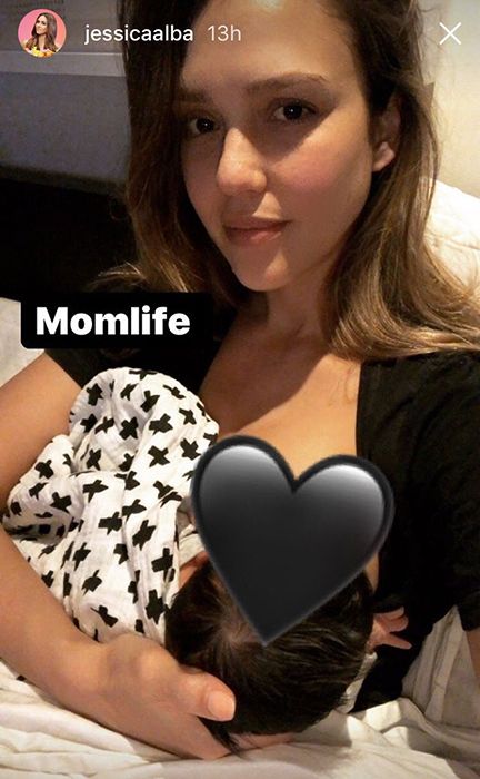 jessica alba breastfeeding baby boy on instagram