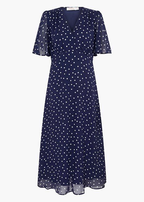 finery london polka dot dress