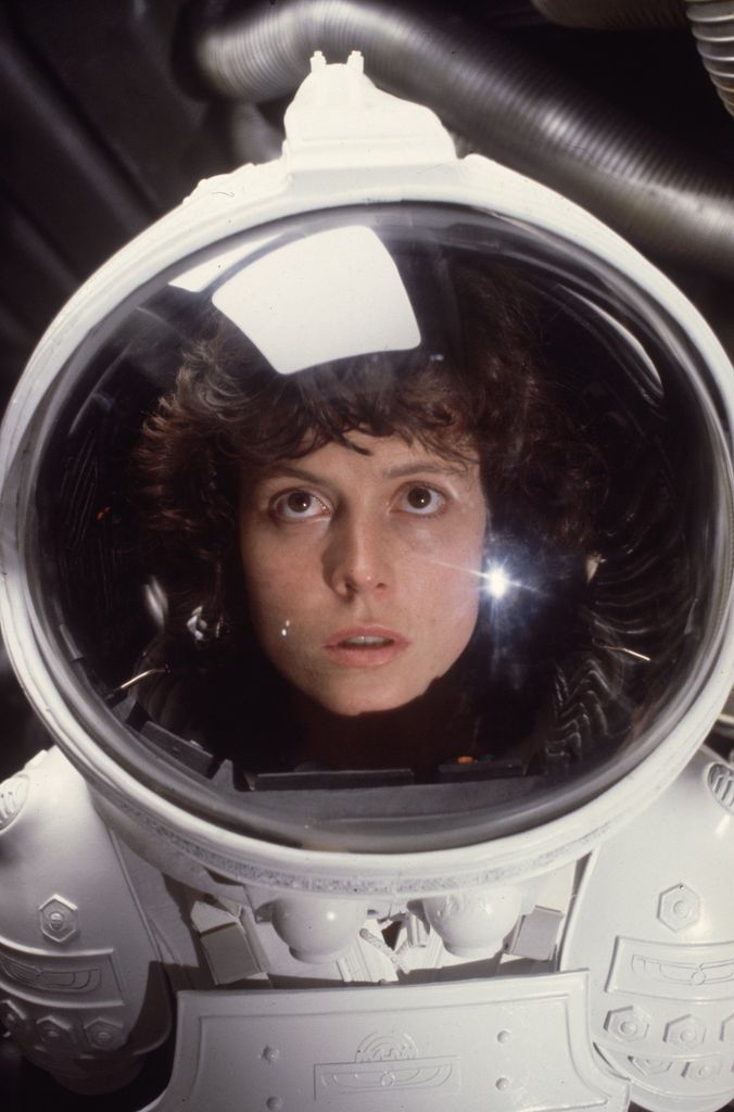 American actress Sigourney Weaver in the role of Ripley in the film 'Alien'.   