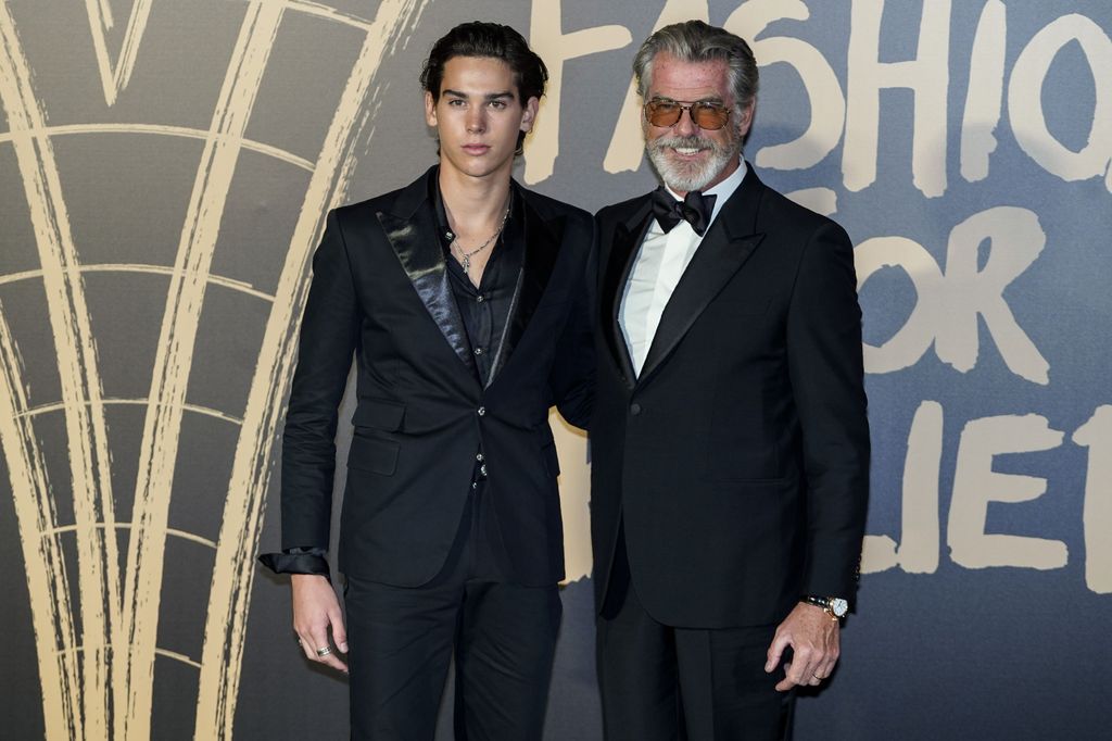 pierce brosnan and son paris red carpet black tie