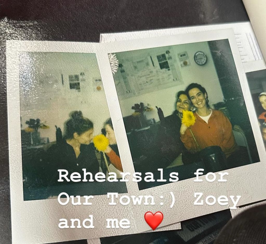 The actress has been sharing behind-the-scenes photos from Our Town rehearsals 