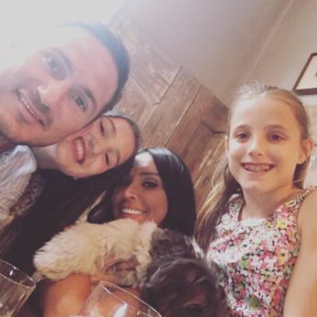 Frank Lampard with Christine and his two daughters, Luna and Isla