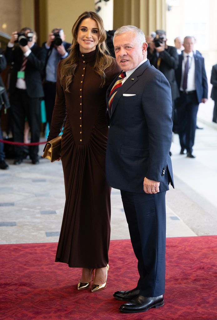 couple attending reception at buckingham palace