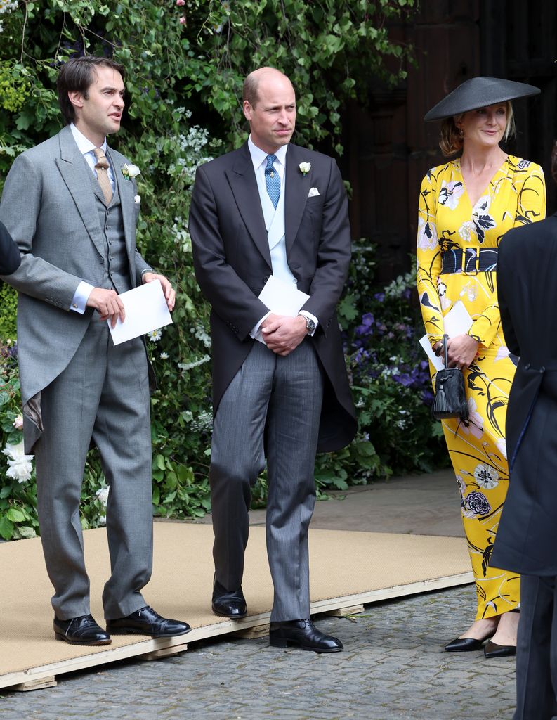 William van Cutsem, Prince William and Rosie van Cutsem after the wedding ceremony 
