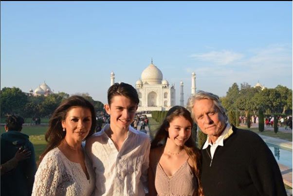 Catherine Zeta Jones family Taj Mahal