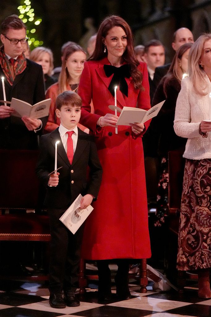 Prince Louis with Kate at concert