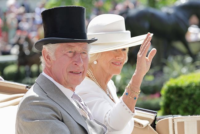 King Charles and Queen Consort Camilla in a carriage