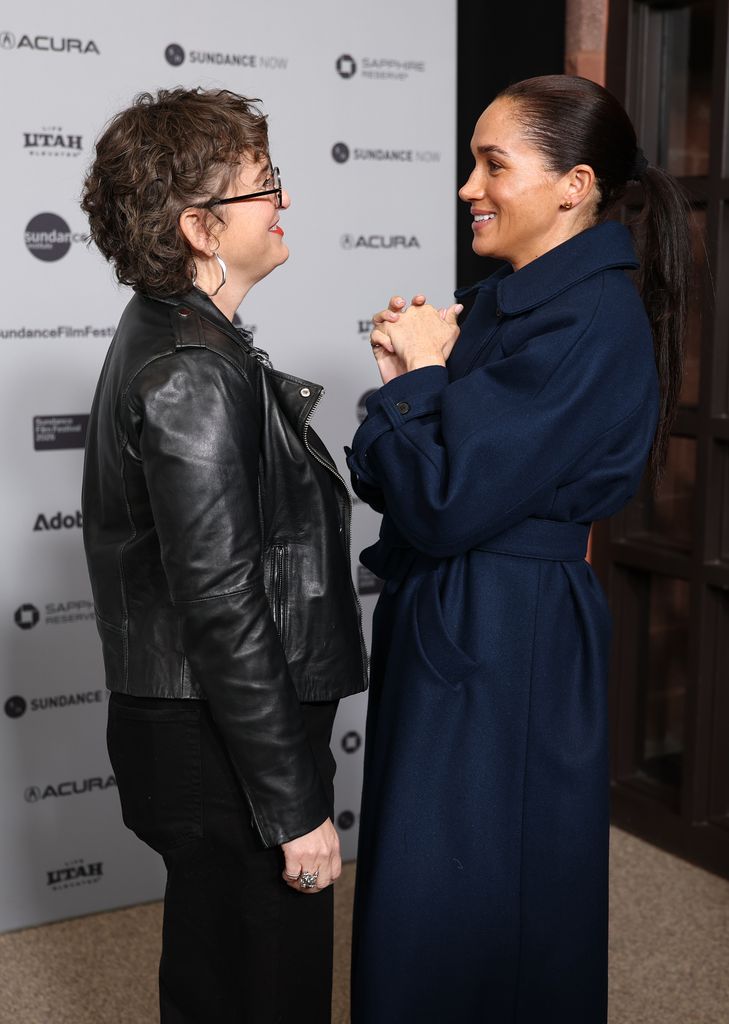 Alysa Nahmias and Meghan, Duchess of Sussex attend the "Cookie Queens" Premiere during the 2026 Sundance Film Festival at Eccles Center Theater on January 25, 2026 in Park City, Utah.