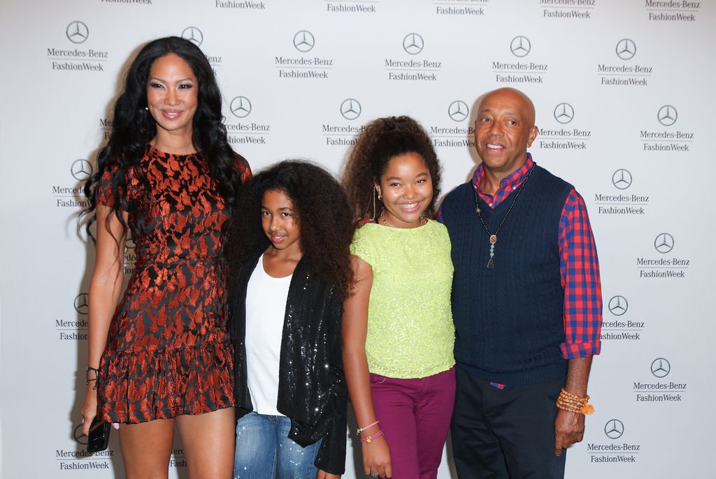 Kimora Lee Simmons, Aoki Lee, Ming Lee and Russell Simmons are seen around Lincoln Center during Spring 2013 Mercedes-Benz Fashion Week on September 7, 2012 in New York City