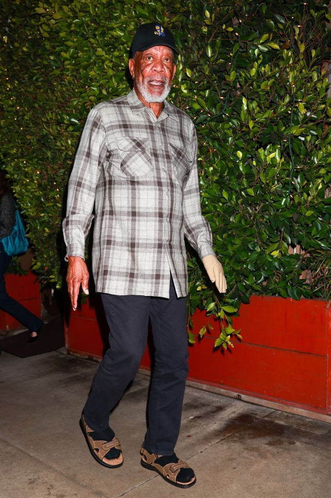 Morgan Freeman was seen dining at the luxurious Giorgio Baldi restaurant